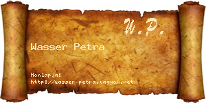 Wasser Petra névjegykártya